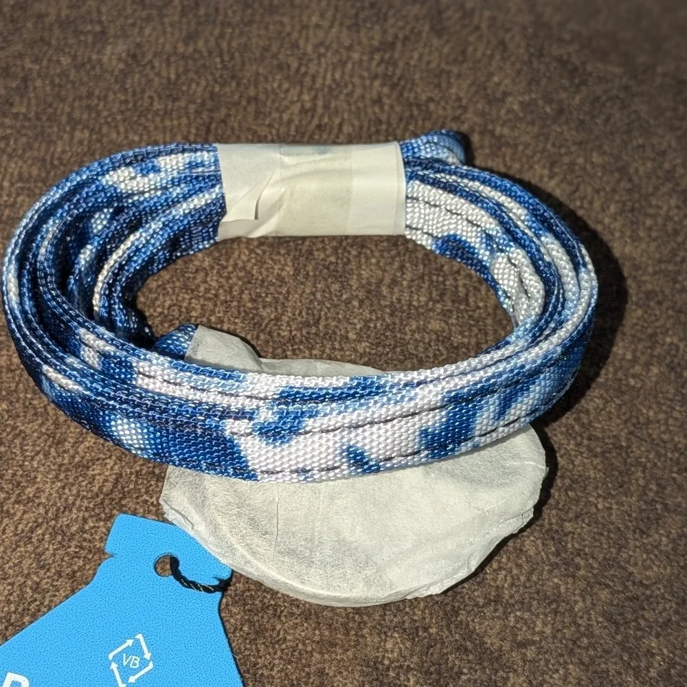 Vera Bradley ReActive Lanyard Island Tie Dye Blue White Recycled 26692-U46 NEW